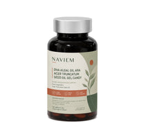 Load image into Gallery viewer, NAVIEM Plant-Based DHA Omega Supplement – Algal Oil & Acer Truncatum Seed Oil – Brain Focus & Mental Clarity Support, 60 Softgels
