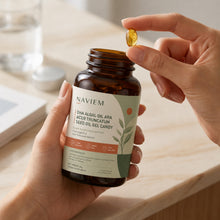 Load image into Gallery viewer, NAVIEM Plant-Based DHA Omega Supplement – Algal Oil & Acer Truncatum Seed Oil – Brain Focus & Mental Clarity Support, 60 Softgels