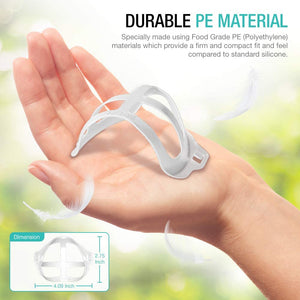 EasyEast 5 Pack Mask Bracket Inner Support Frame Designed for Homemade Cloth Mask, 3D Mask Plastic Basket for More Breathing Space, Washable Reusable