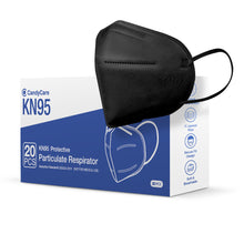 Load image into Gallery viewer, KN95 Particulate Respirator - 20 Pack Face Mask 5 Layers Cup Dust Mask Protection against PM2.5 Dust Particles, Smoke and Haze-Proof, Designed for Men, Women, and Essential Works, Black