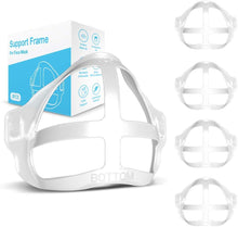 Load image into Gallery viewer, EasyEast 5 Pack Mask Bracket Inner Support Frame Designed for Homemade Cloth Mask, 3D Mask Plastic Basket for More Breathing Space, Washable Reusable
