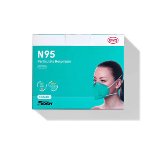BYD CARE NIOSH Approved N95 Respirator - 20 Pack - Head Strap & Tight Fit